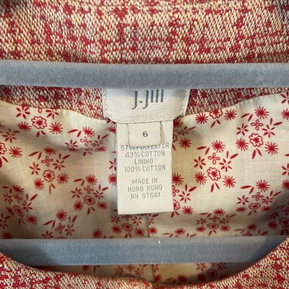 J.‎ Jill Pink Sprint Print Jacket SZ 6